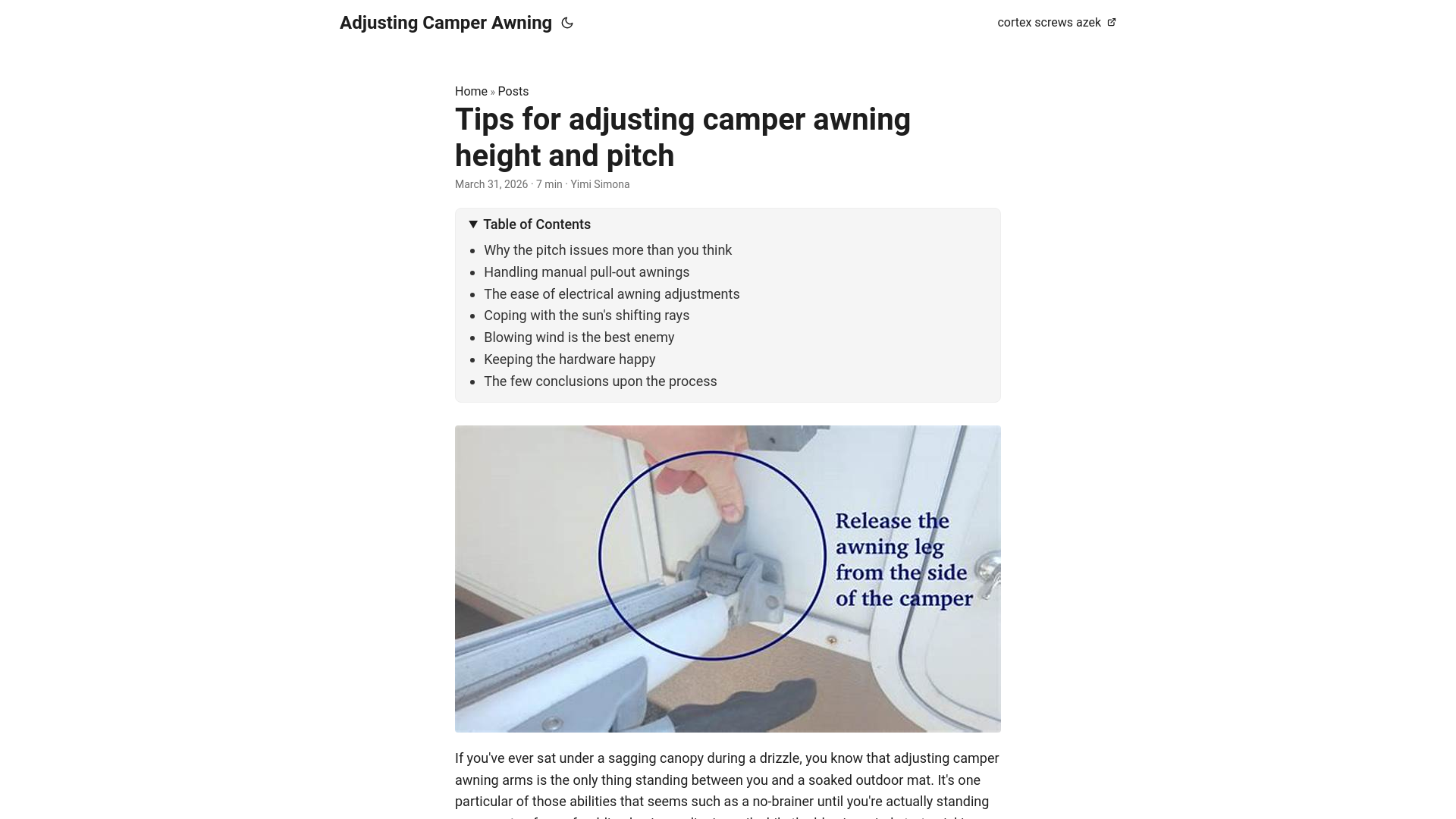 website screenshot of https://adjusting-camper-awning.pages.dev/