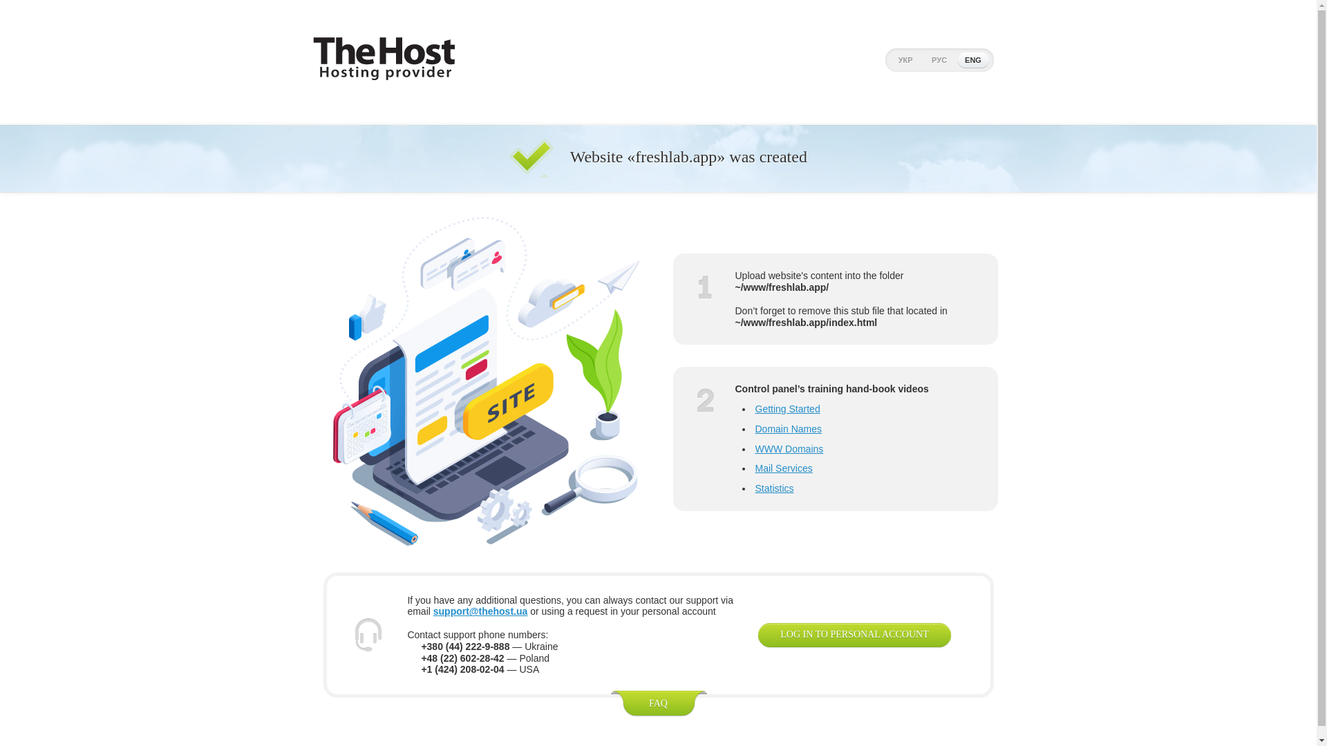 website screenshot of https://freshlab.app/