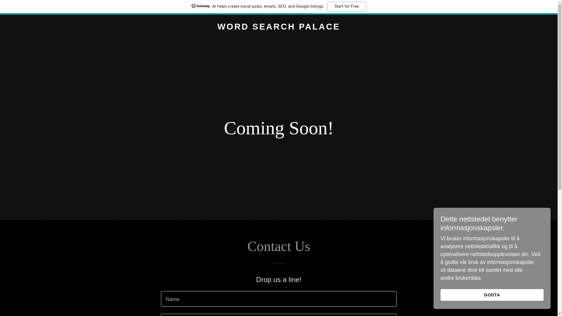 website screenshot of https://wordsearchpalace.com/