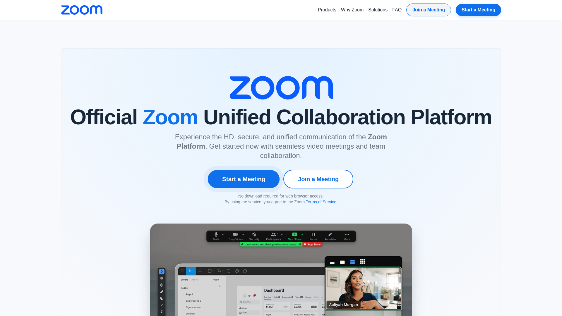 website screenshot of https://zoomweb.cc/