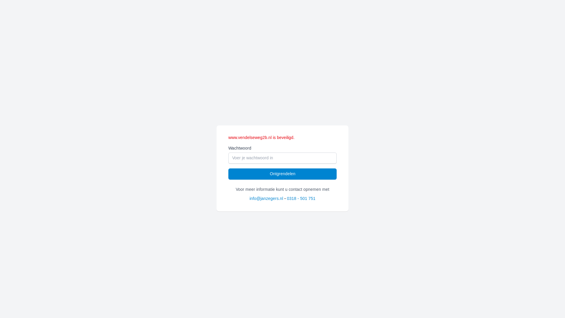 website screenshot of https://vendelseweg2b.nl/