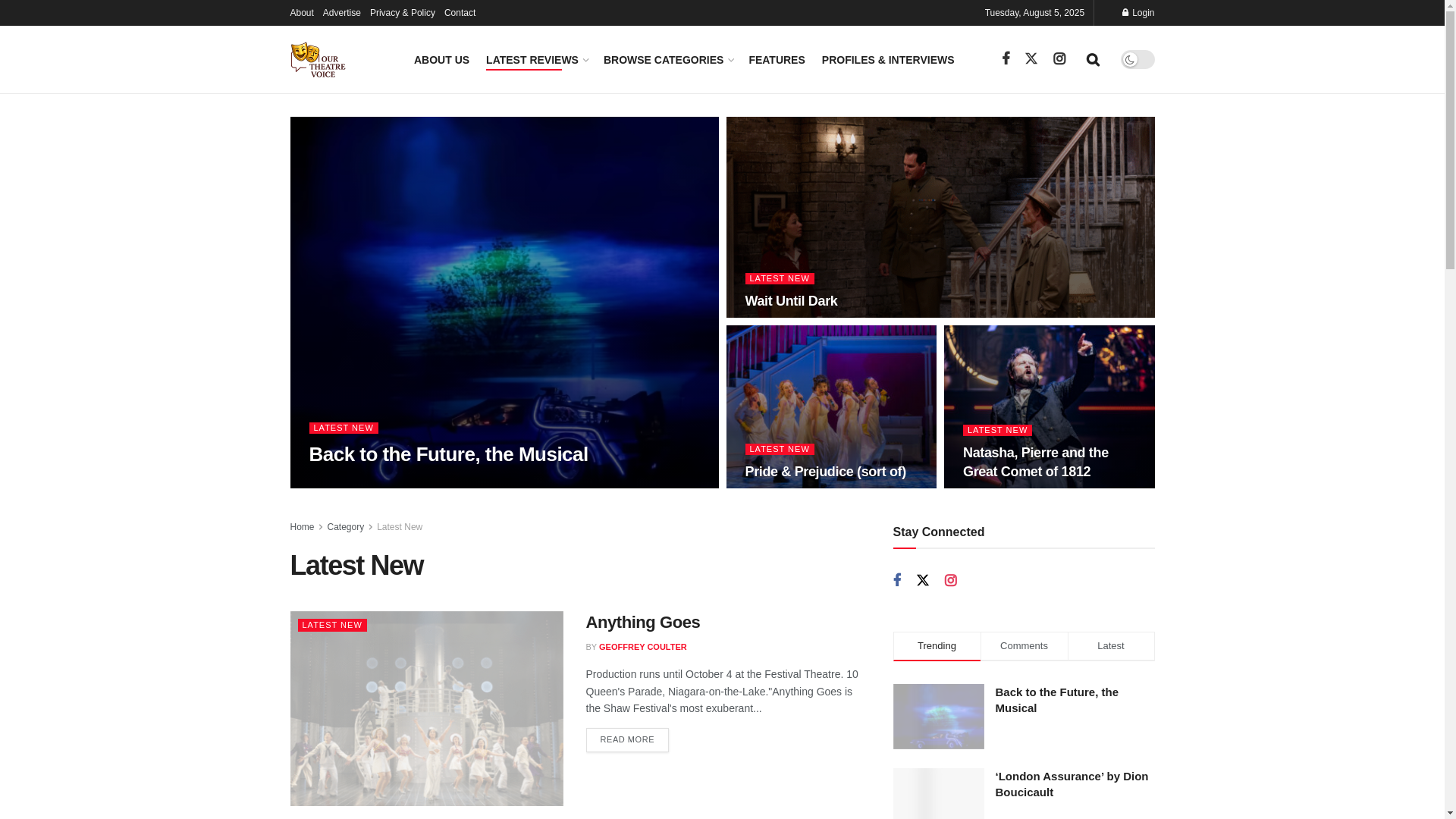 website screenshot of https://ourtheatrevoice.ca/
