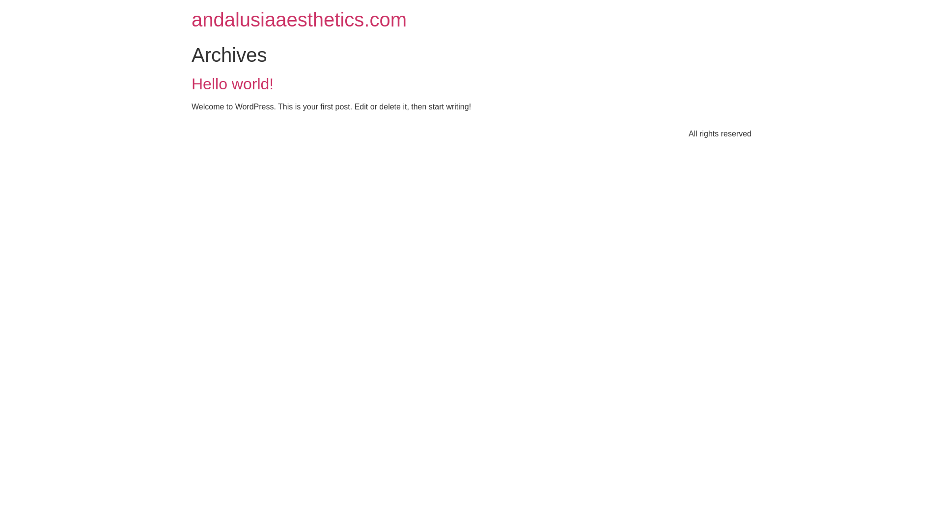 website screenshot of https://andalusiaaesthetics.com/