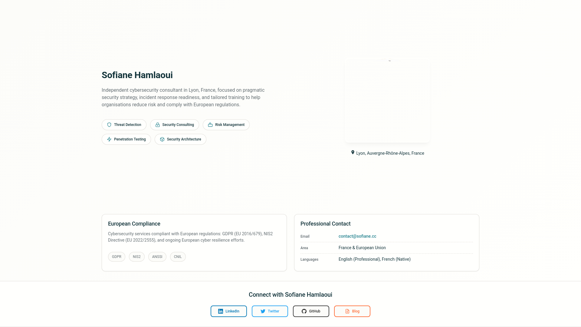 website screenshot of https://hamlaoui.fr/