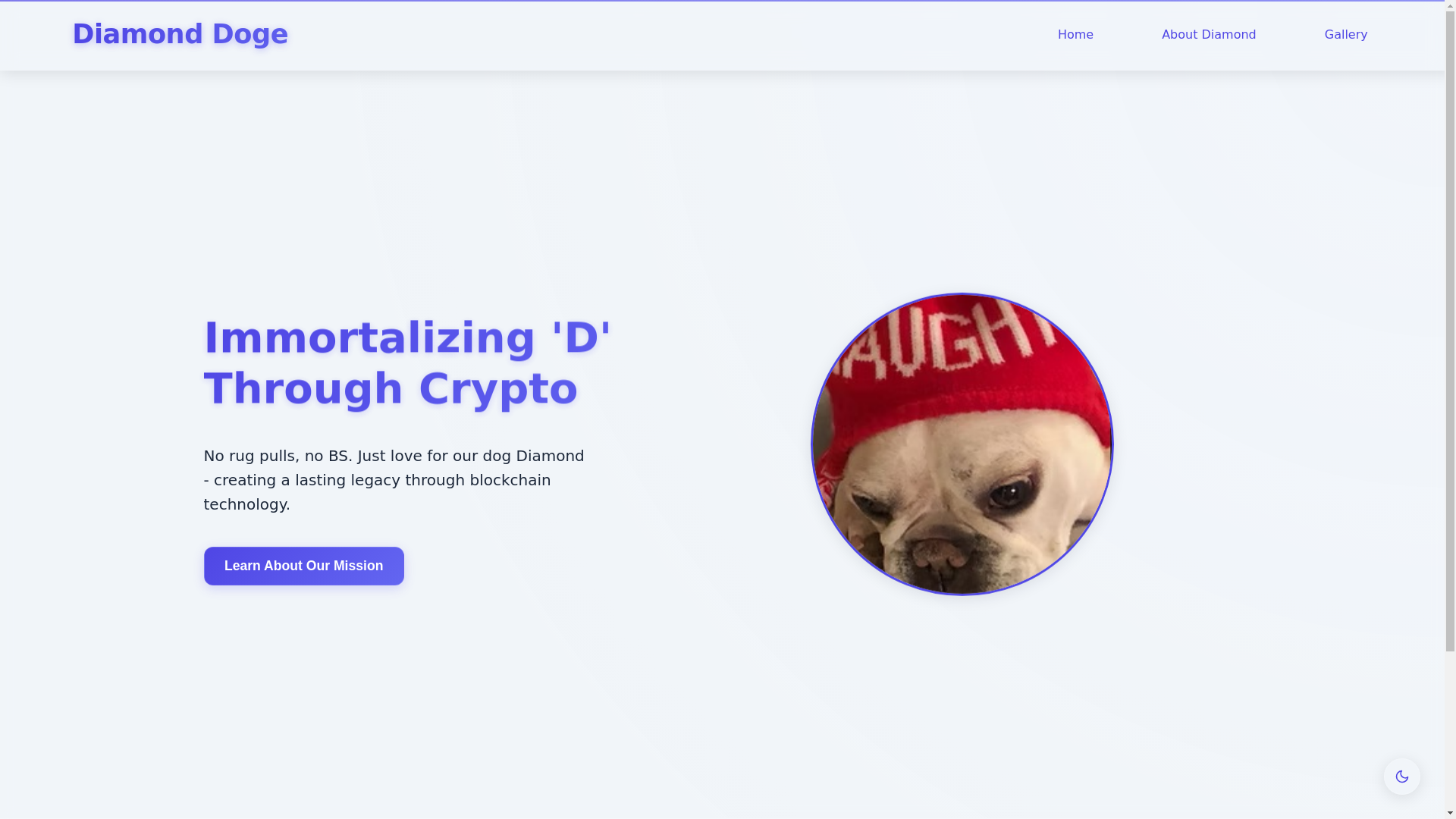 website screenshot of https://diamond-doge.pages.dev/