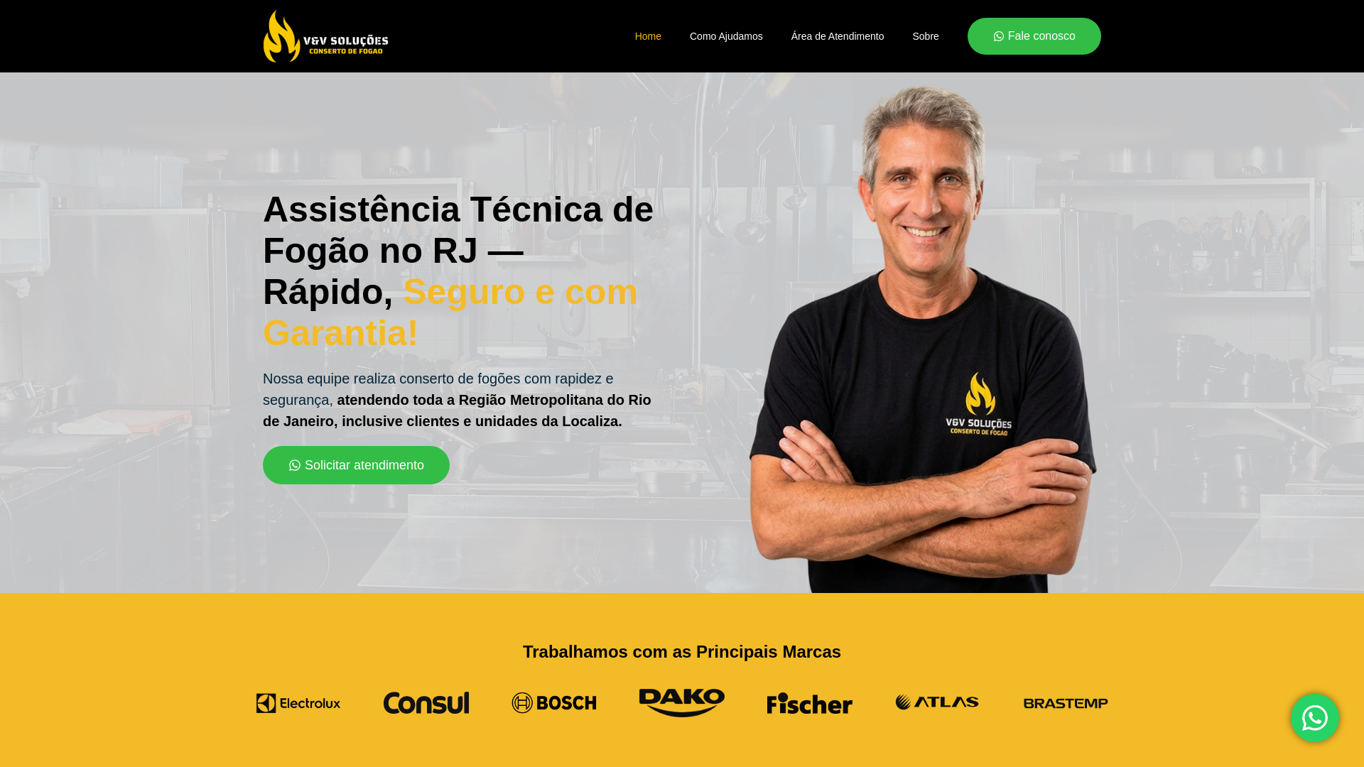 website screenshot of https://vvconsertodefogao.com.br