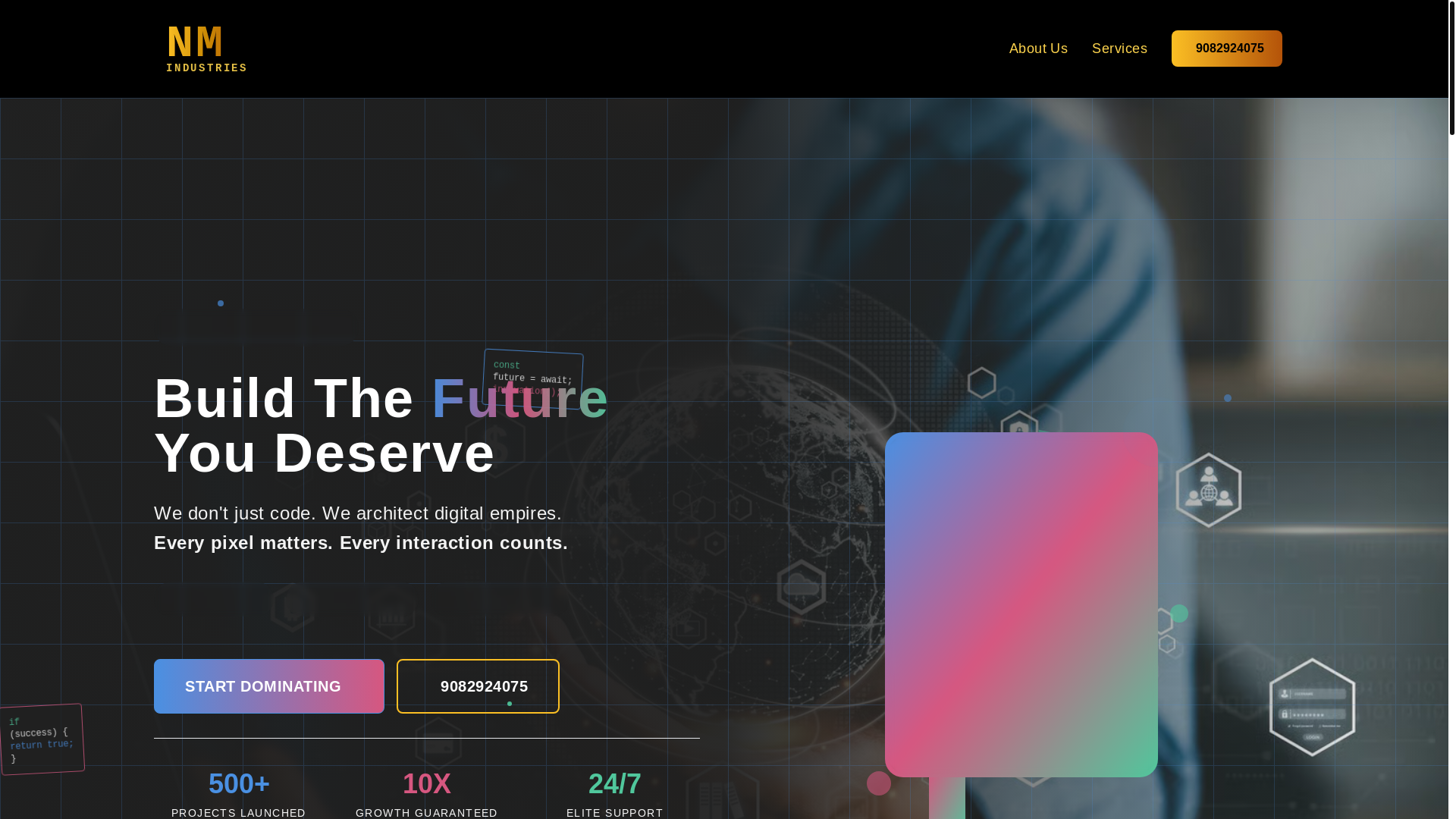 website screenshot of https://itservicesnm.services/
