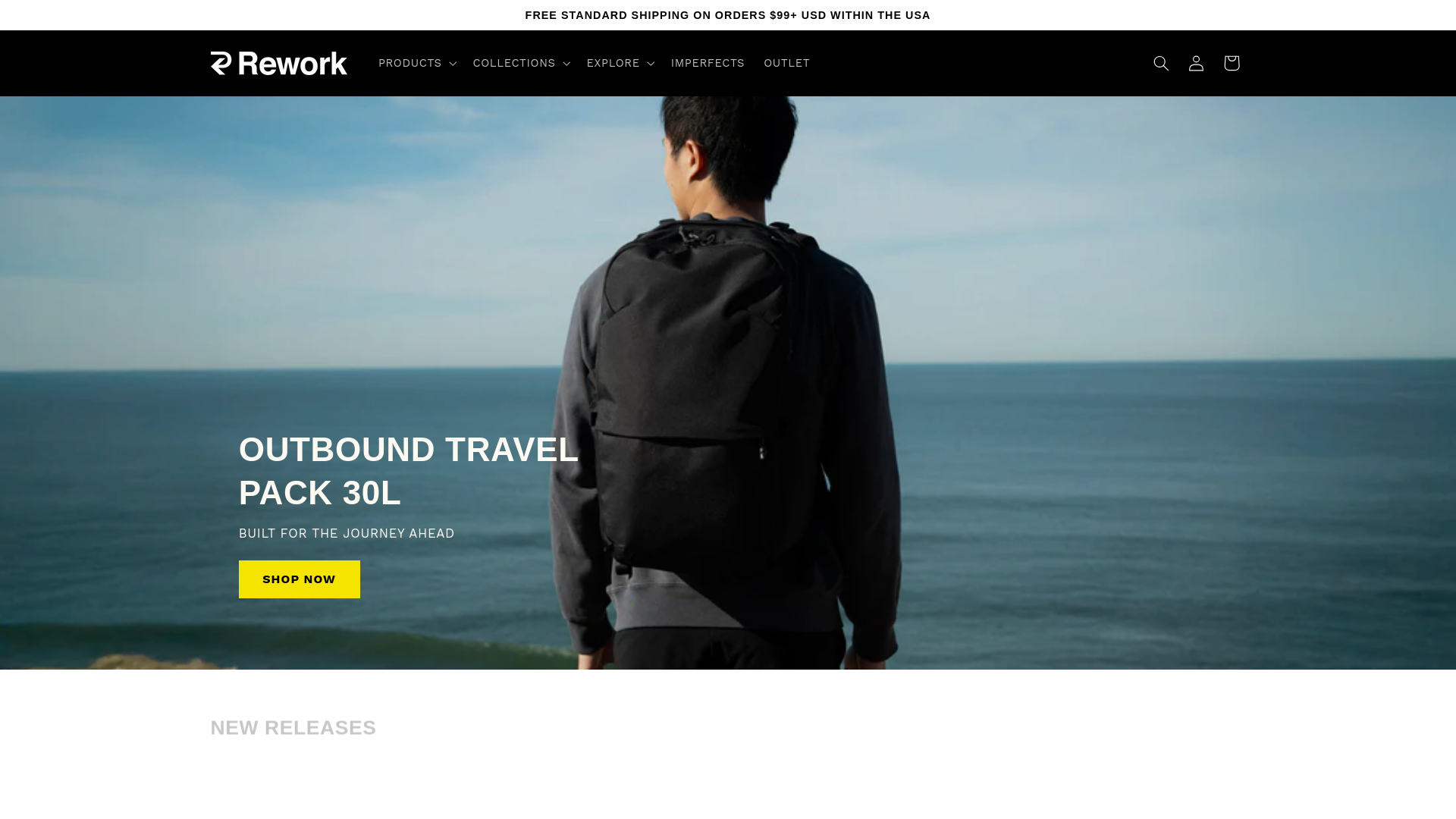 website screenshot of https://reworkgear.com