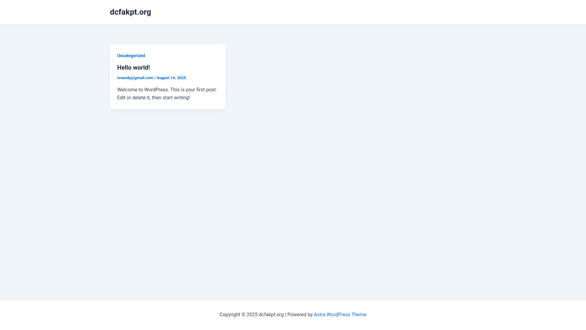 website screenshot of https://dcfakpt.org/