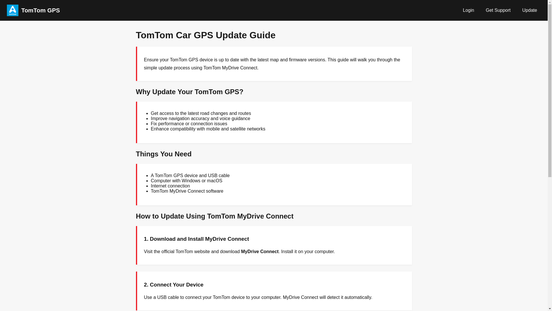 website screenshot of https://tomtom-car-navigation.pages.dev/