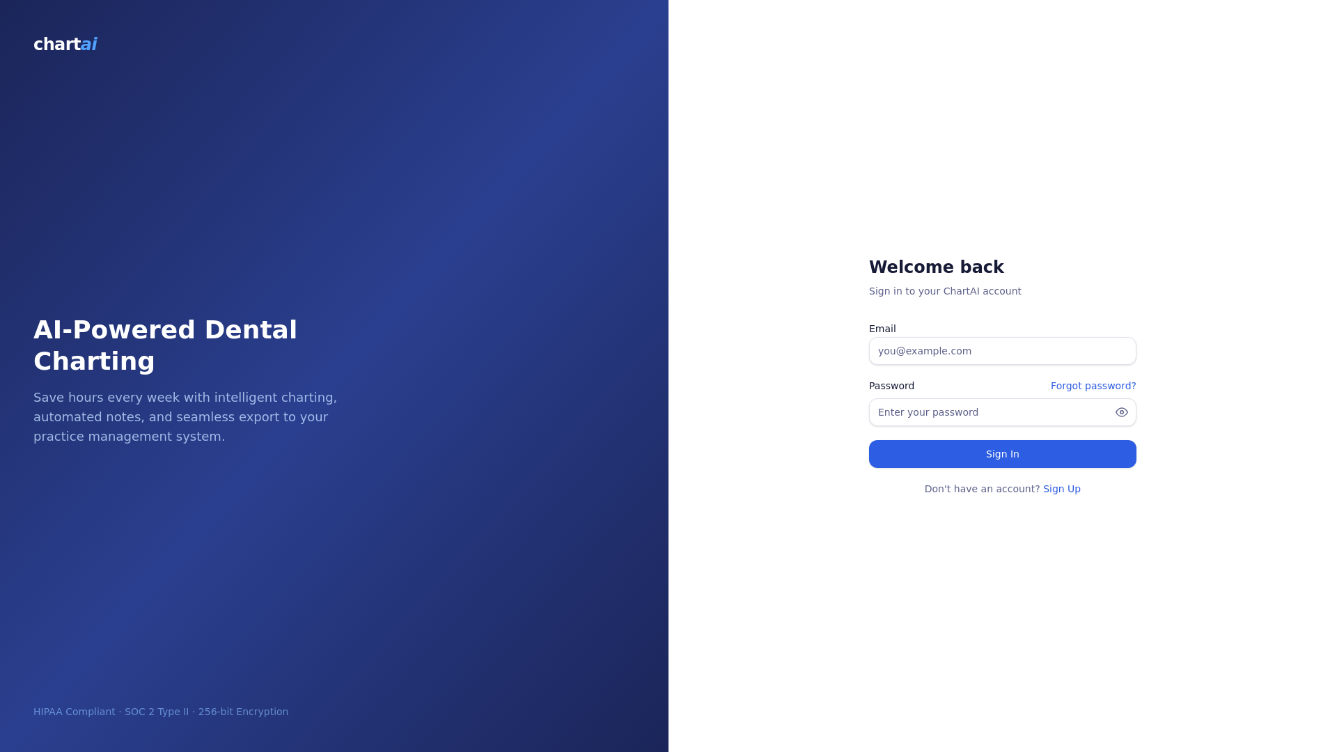 website screenshot of https://chartai-dev.pages.dev/