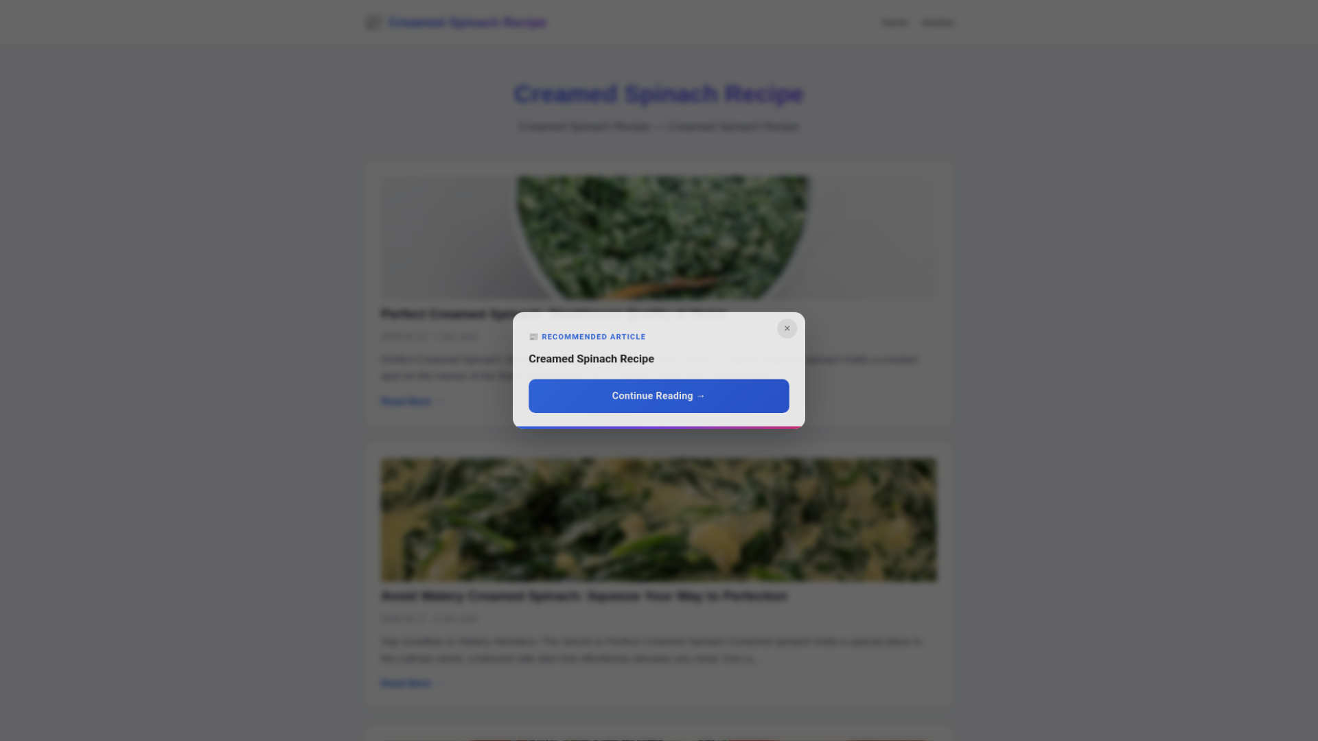 website screenshot of https://creamed-spinach-recipe.pages.dev/