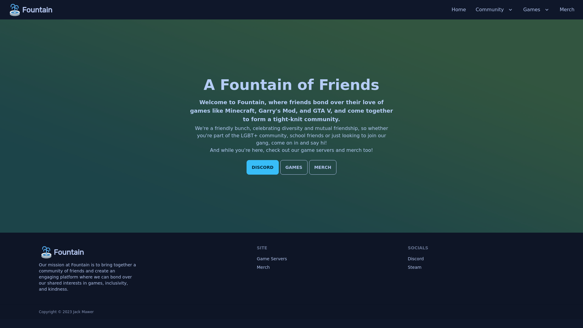 website screenshot of https://fountain.pages.dev/