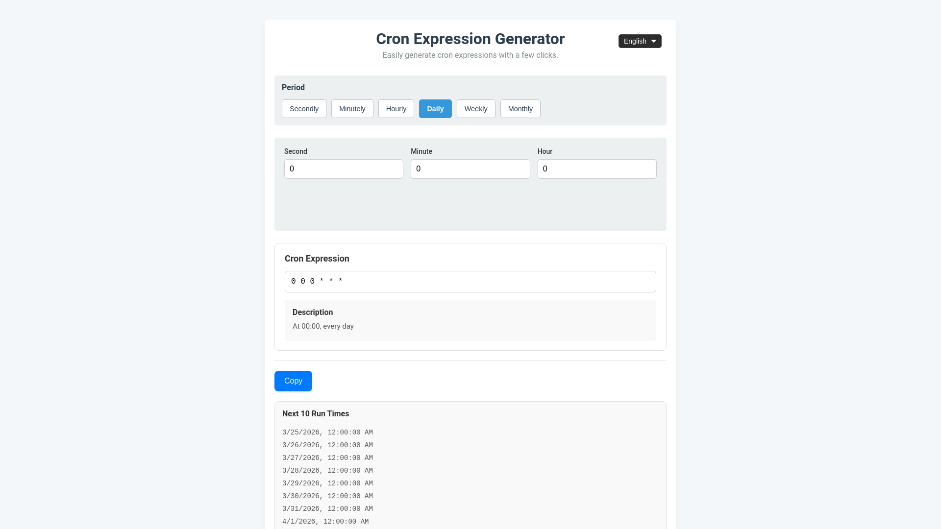 website screenshot of https://cron-1c7.pages.dev/
