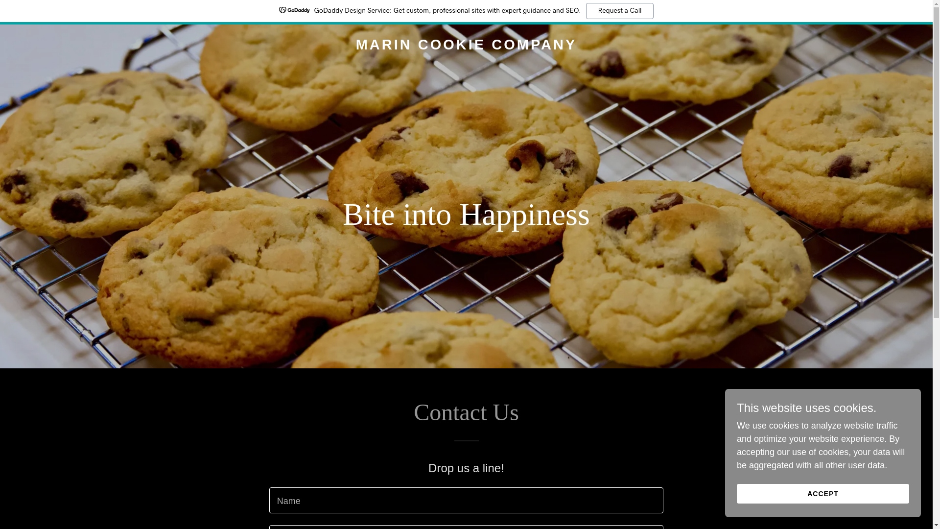 website screenshot of https://marincookiecompany.com/