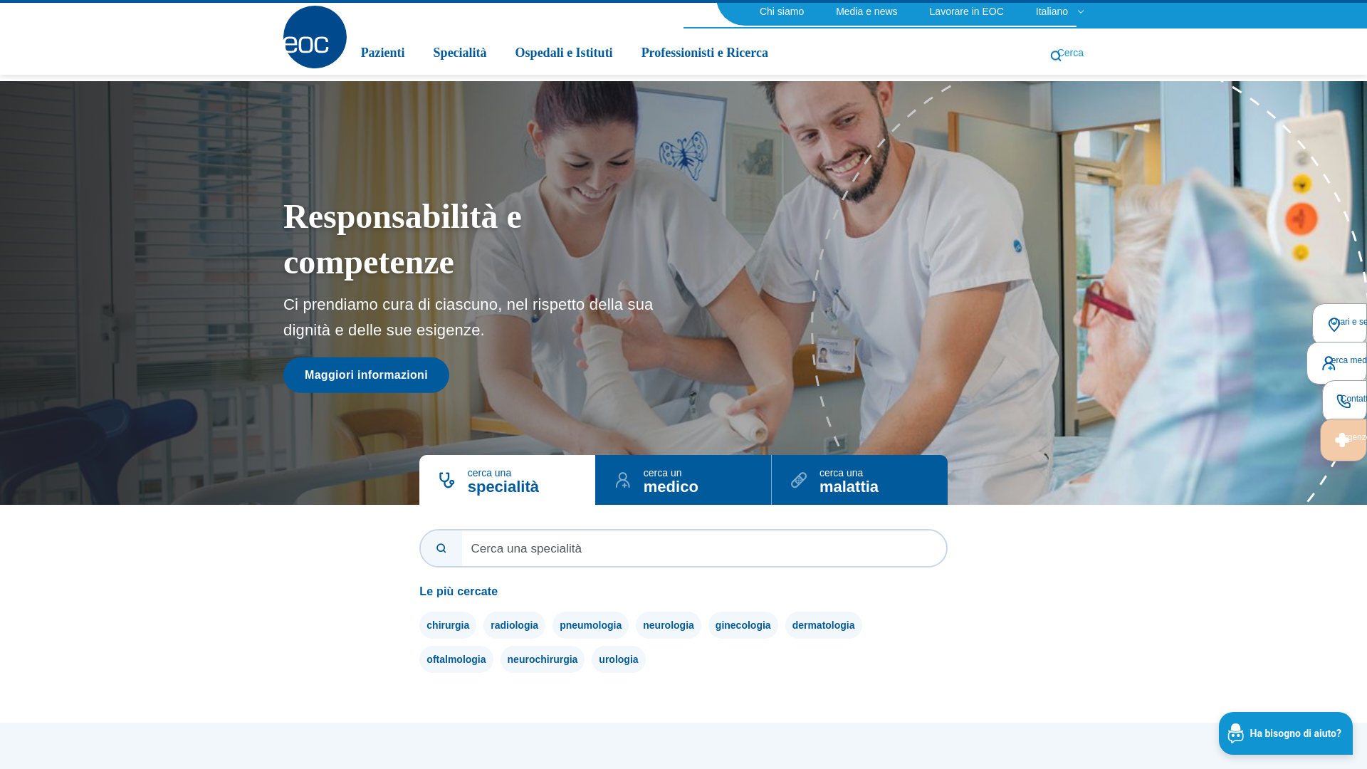 website screenshot of https://eoc.ch/