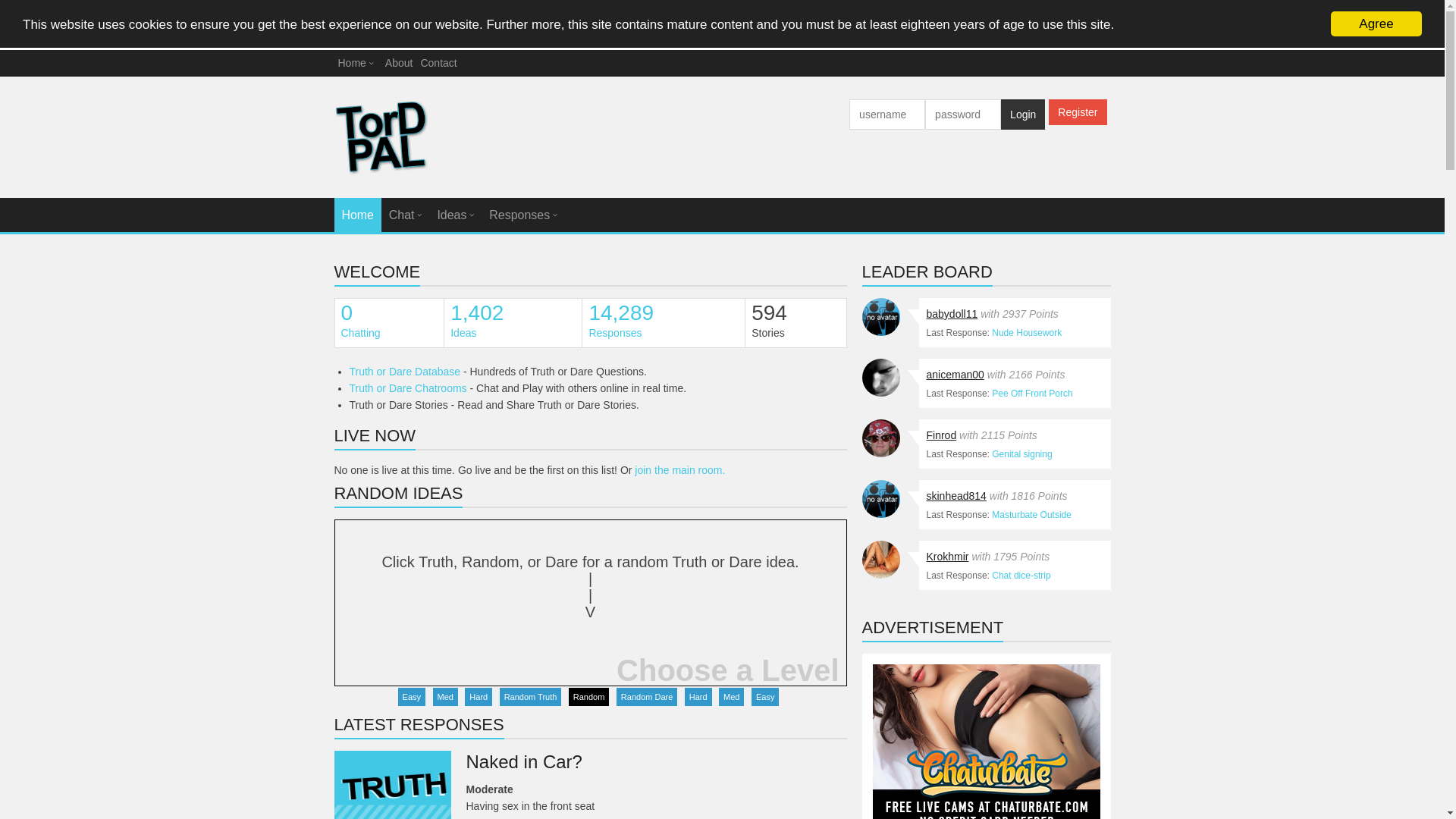 website screenshot of https://truthordarepal.com/