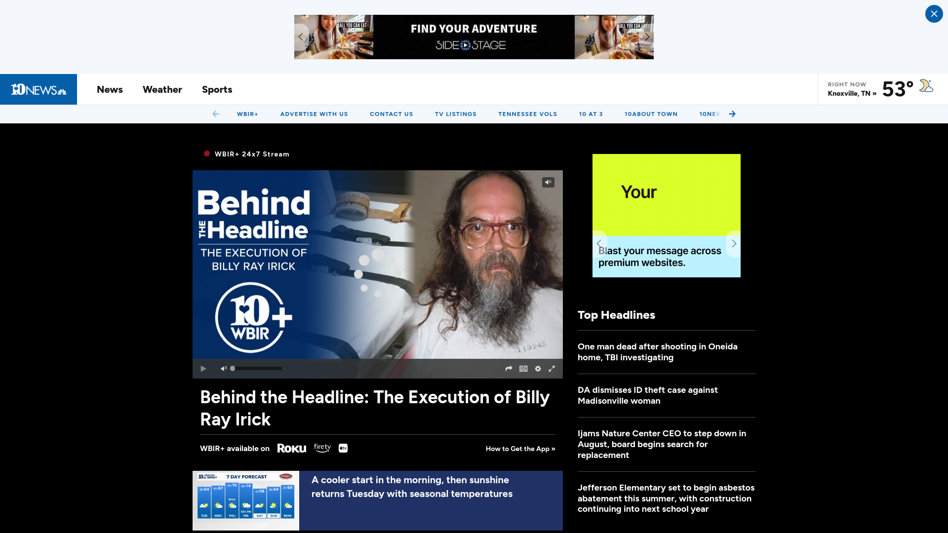 website screenshot of https://www.wbir.com/