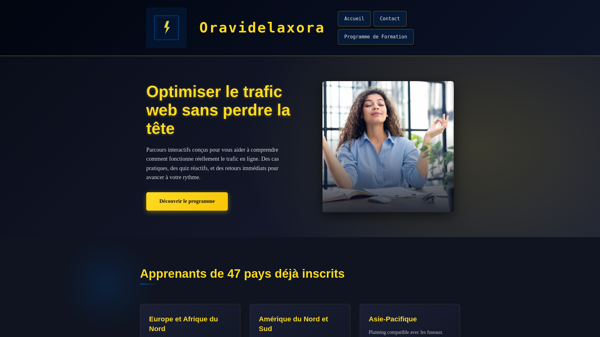 website screenshot of https://oravidelaxora.sbs/