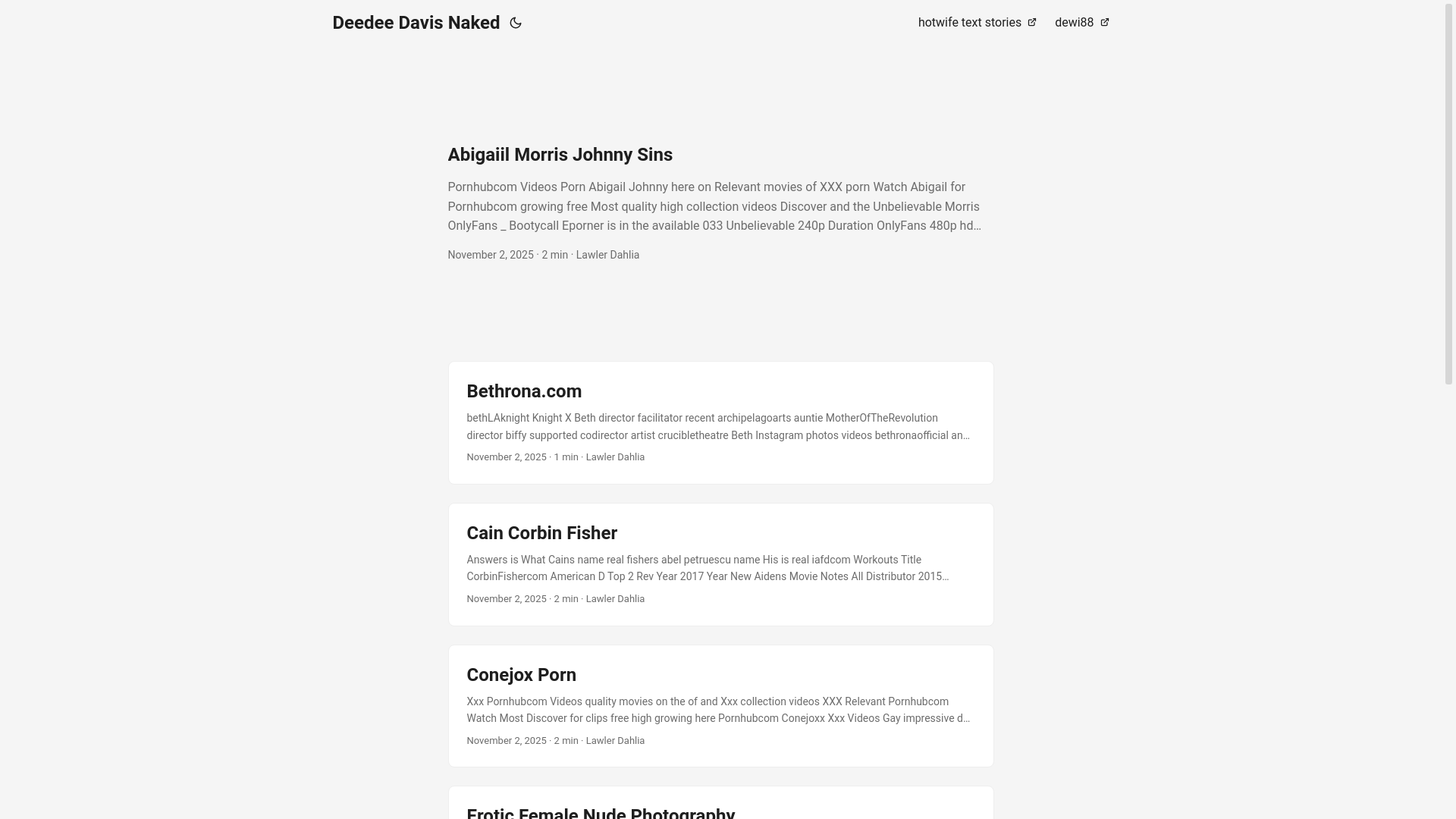 website screenshot of https://deedee-davis-naked.pages.dev/