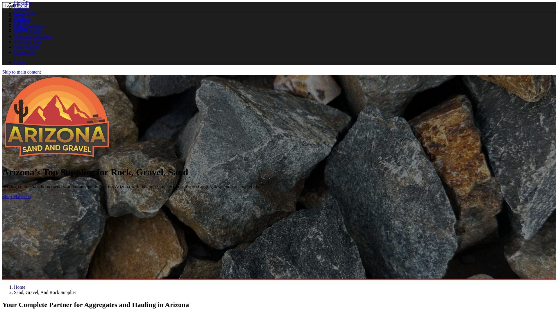 website screenshot of https://desertrockmaterial.com/