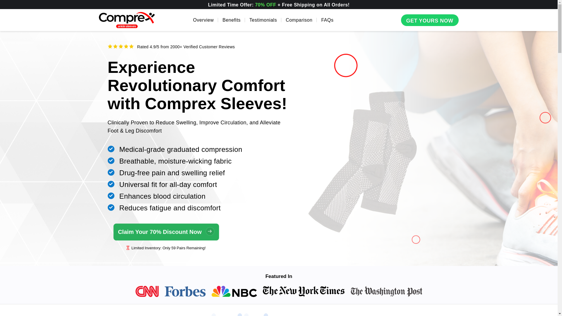 website screenshot of https://getcomprexsleeves.com/