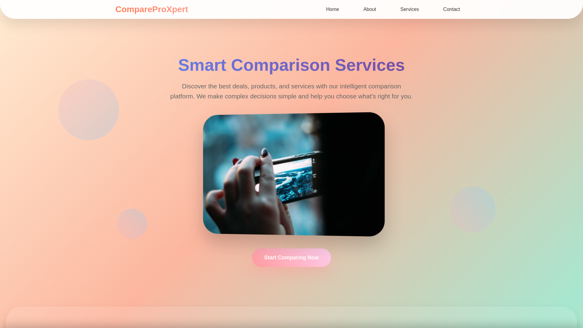 website screenshot of https://compareproxpert.click/