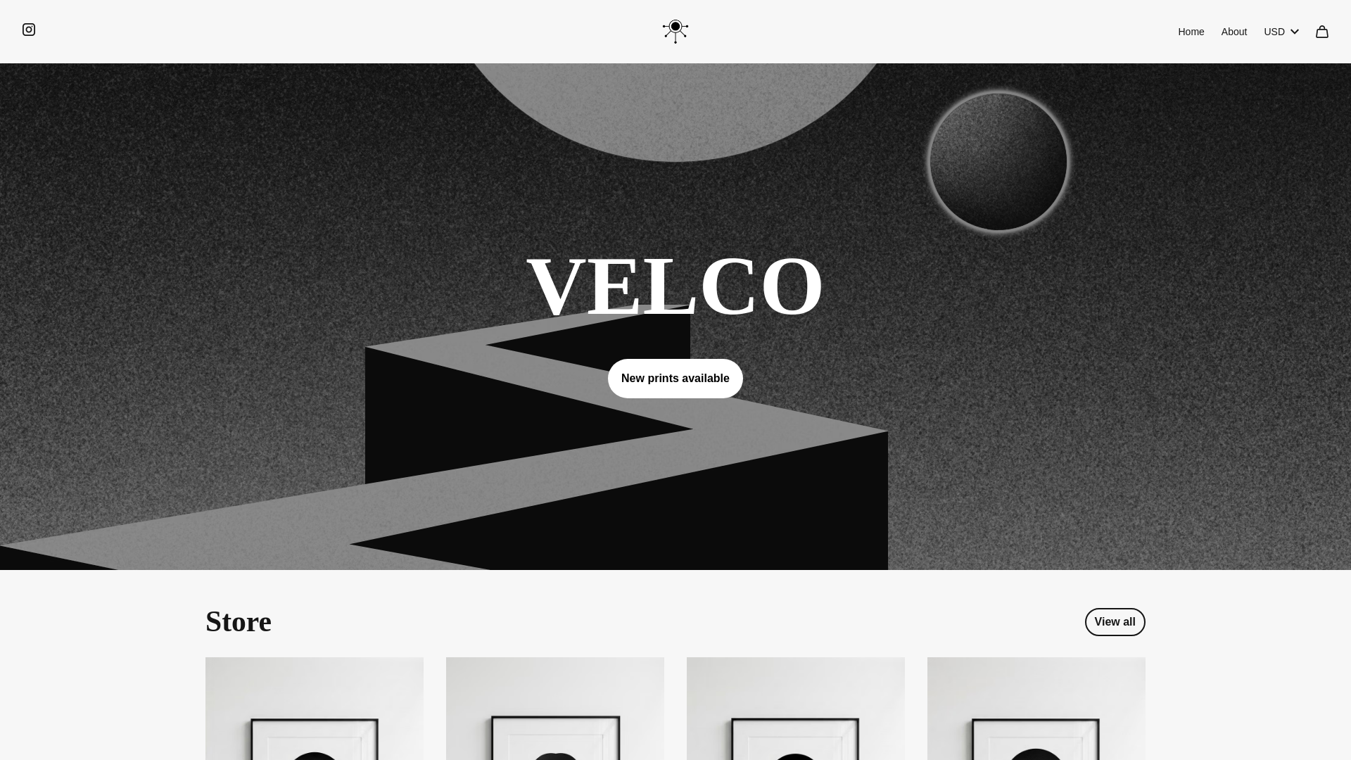 website screenshot of https://velcostudios.com/