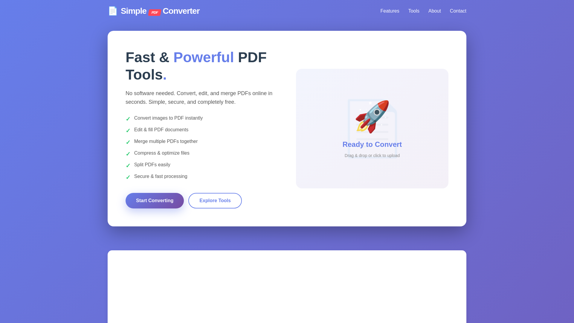 website screenshot of https://simplepdfconverter.in/