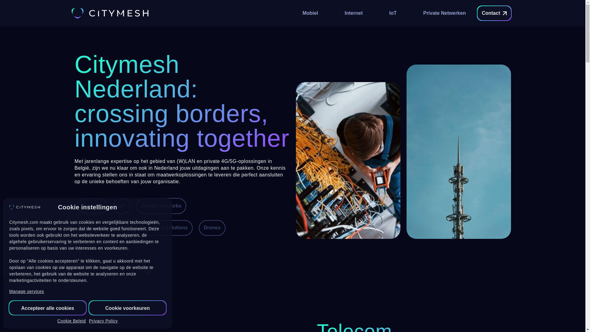 website screenshot of https://citymesh.nl/