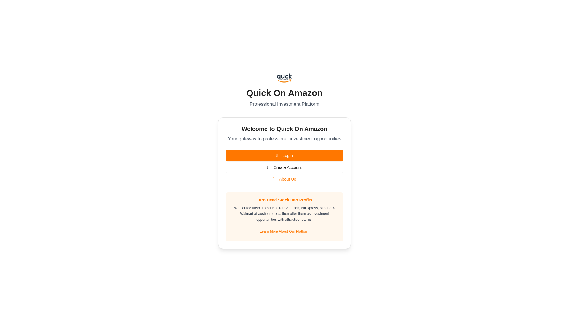 website screenshot of https://quickoninvest.com/
