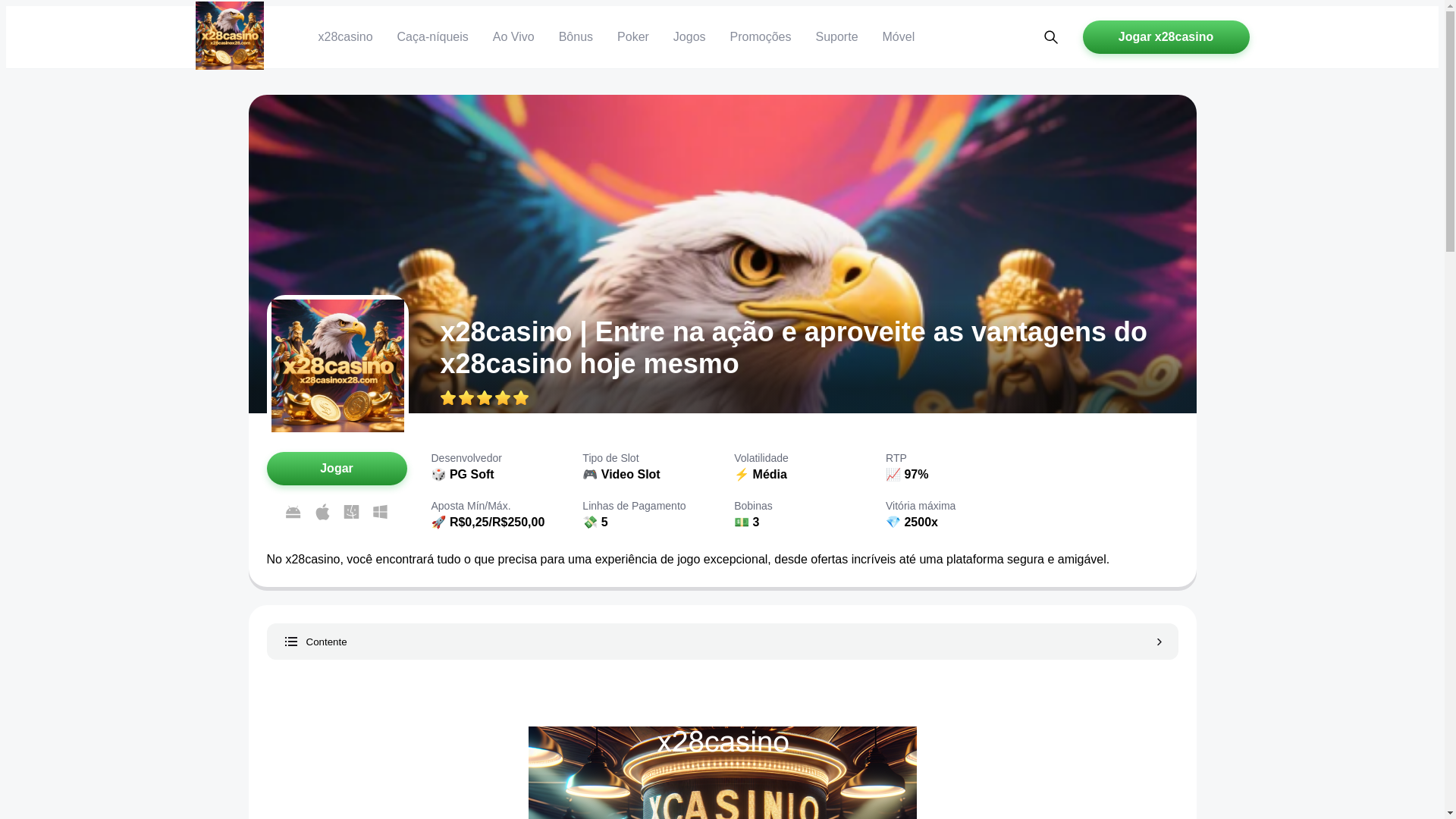 website screenshot of https://x28casinox28.com/