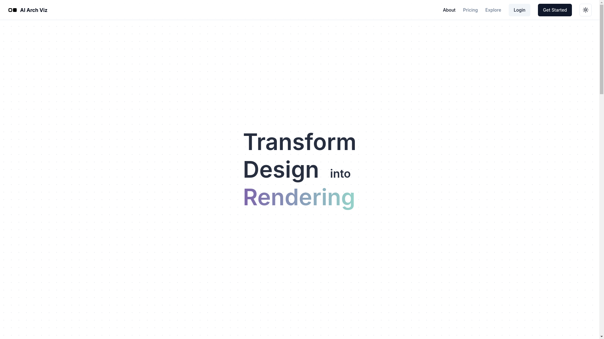 website screenshot of https://ai-arch-viz.pages.dev/