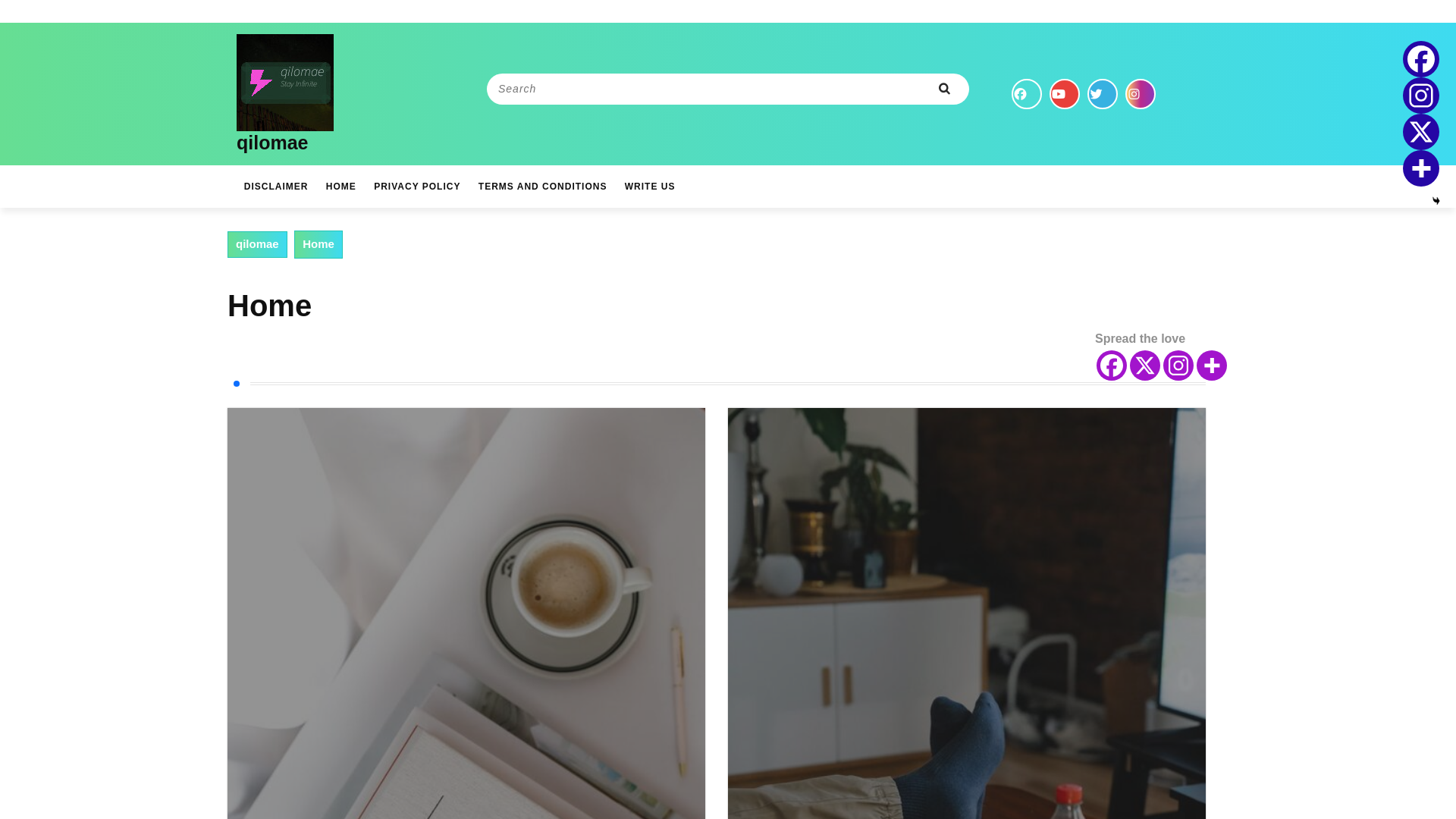 website screenshot of https://qilomae.com/