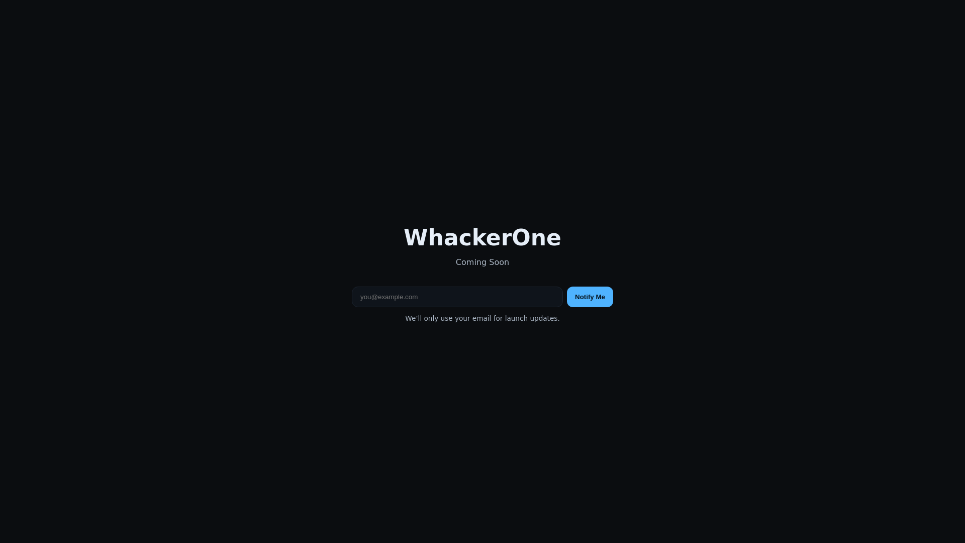 website screenshot of https://whackerone-fe.pages.dev/