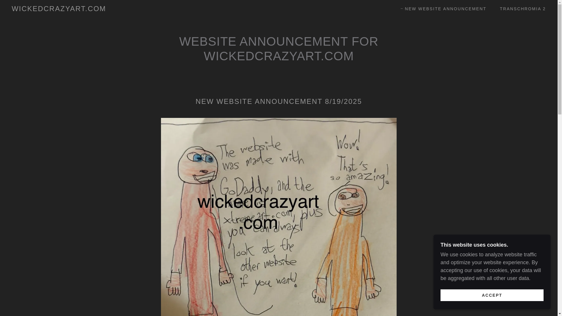 website screenshot of https://wickedcrazyart.com/