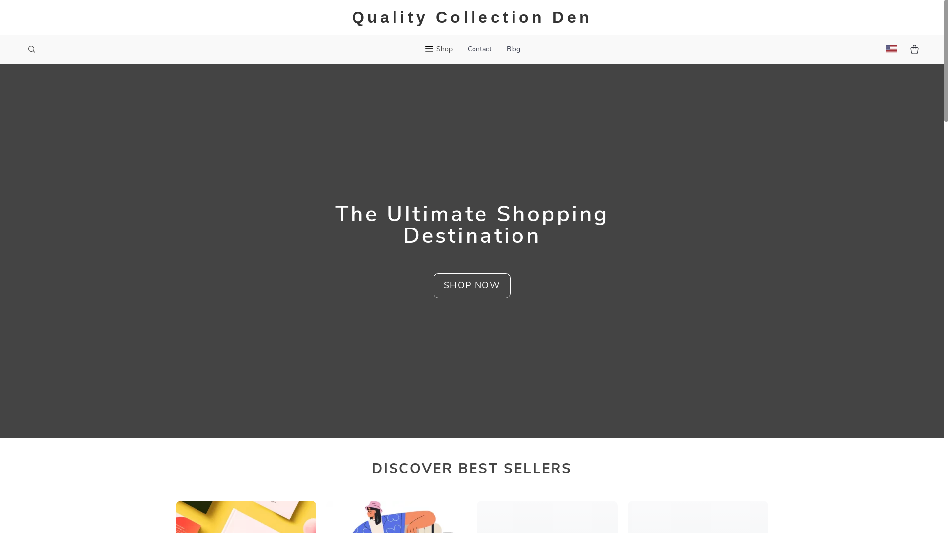 website screenshot of https://qualitycollectionden.shop/