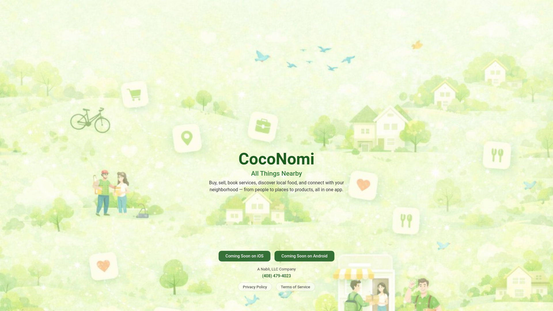website screenshot of https://coconomi-landing.pages.dev/