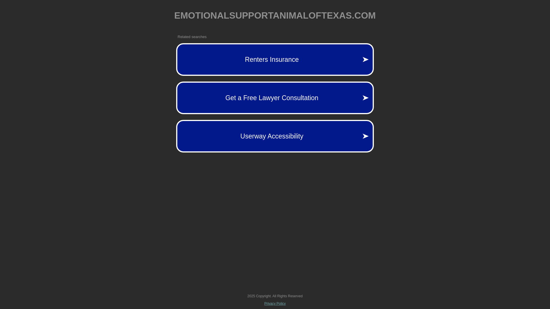website screenshot of https://emotionalsupportanimaloftexas.com/