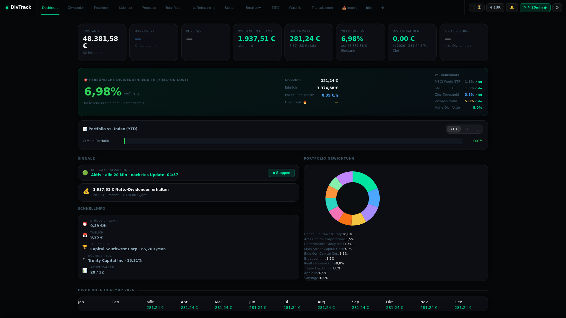 website screenshot of https://divtrack.pages.dev/