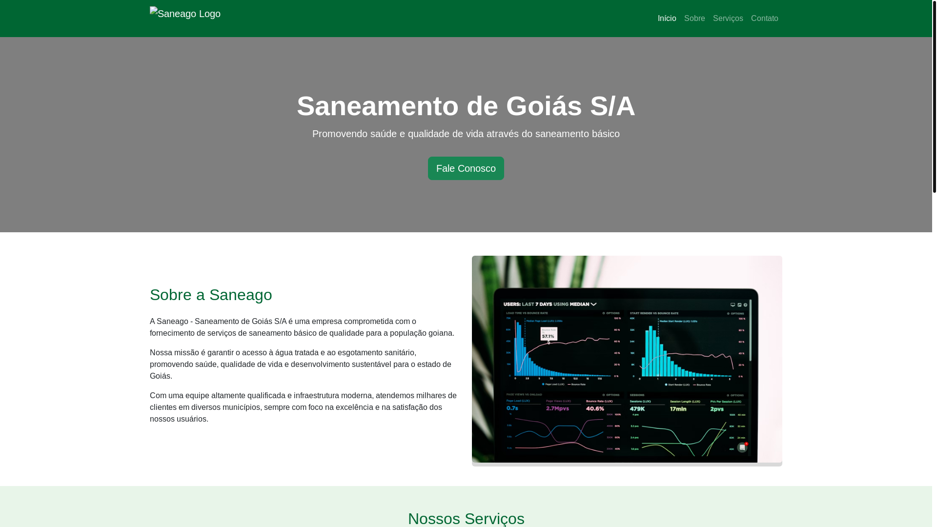 website screenshot of https://saneamentohub.com/