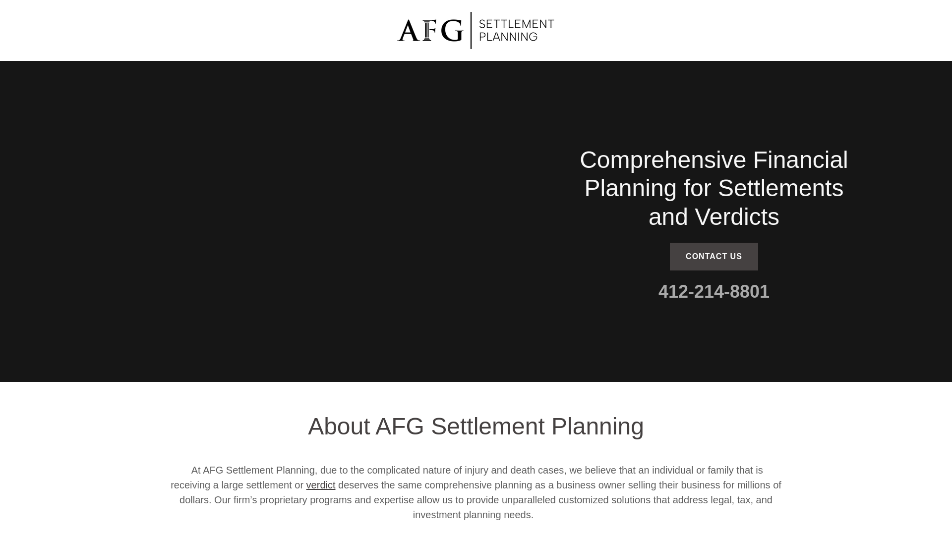 website screenshot of https://useafgsettlements.com/