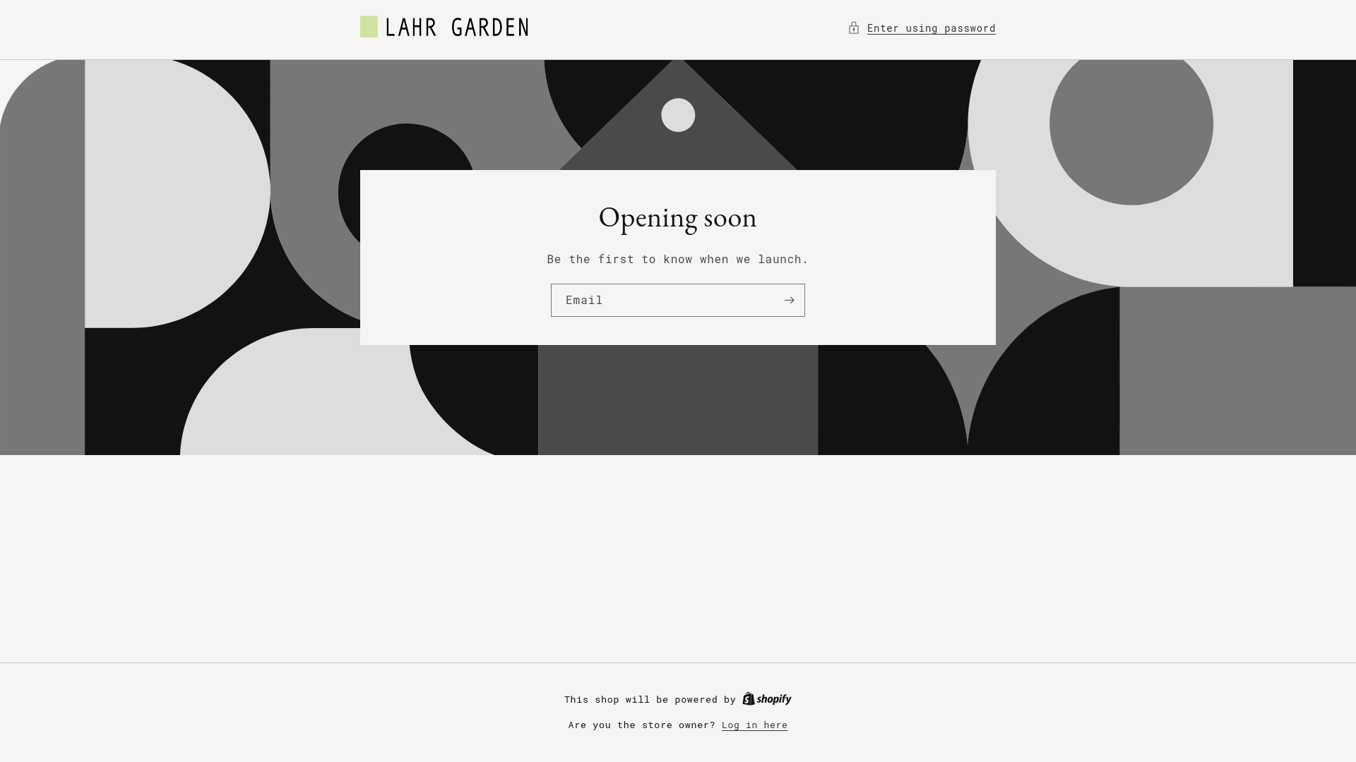 website screenshot of https://lahrgarden.com/