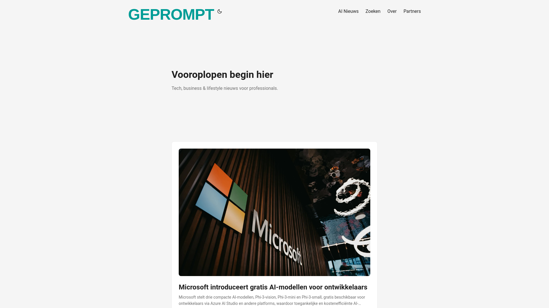 website screenshot of https://geprompt.pages.dev/