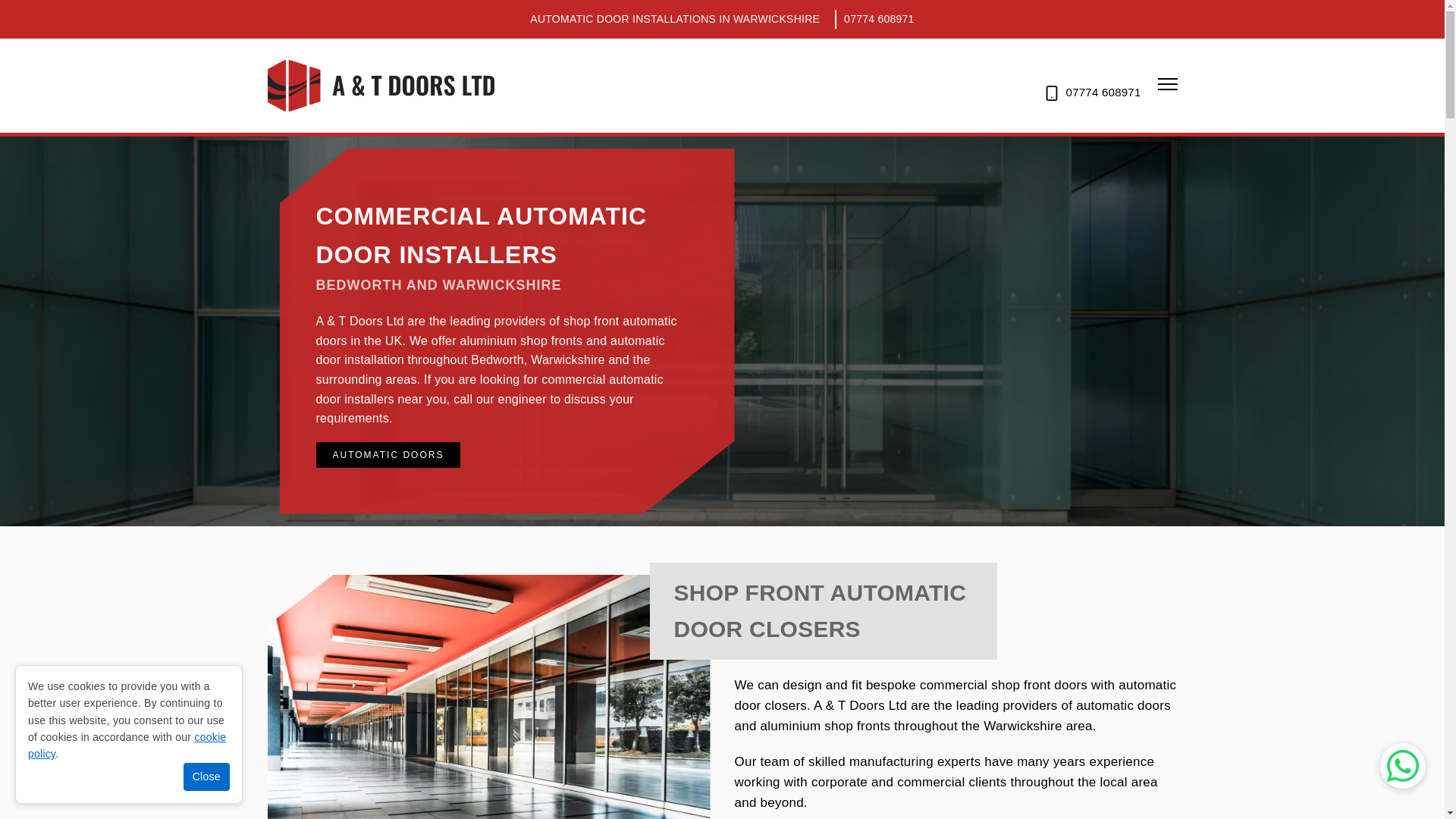 website screenshot of https://automaticdoormanufacturers.co.uk/