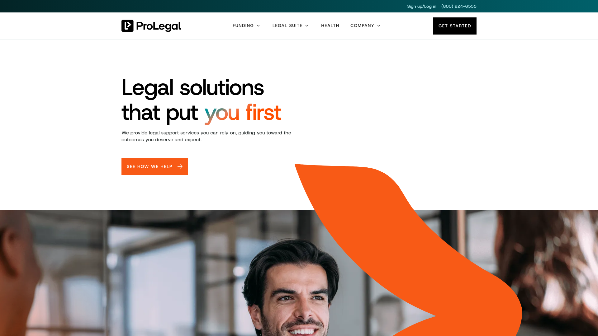 website screenshot of https://prolegal.fit/