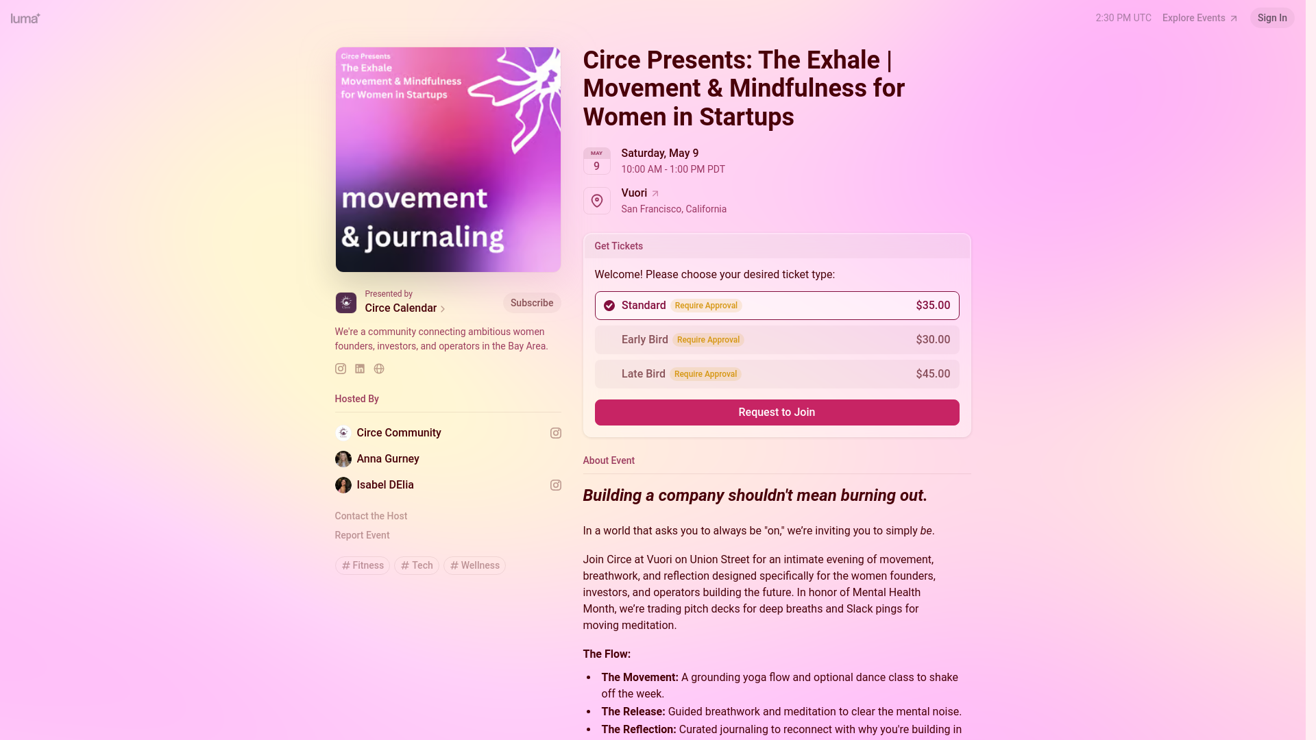 website screenshot of https://urldefense.proofpoint.com/v2/url?u=https-3A__luma.com_n59dped2&d=DwMFaQ&c=euGZstcaTDllvimEN8b7jXrwqOf-v5A_CdpgnVfiiMM&r=6xVP-p7WBm5jLCZg-CA0t0Q87T5us6n8MItUcu7O6sY&m=ZZ0WgRzwaxc6JM4tjXzQcFjGul-b1Klb-PWwbGboIk2LdD3FXpiAEVRa8ZLoXGjL&s=vX3lB0VdJuZdcVHLKrFvLo6OmDZPws2vSw0vQ_tSR2Q&e=