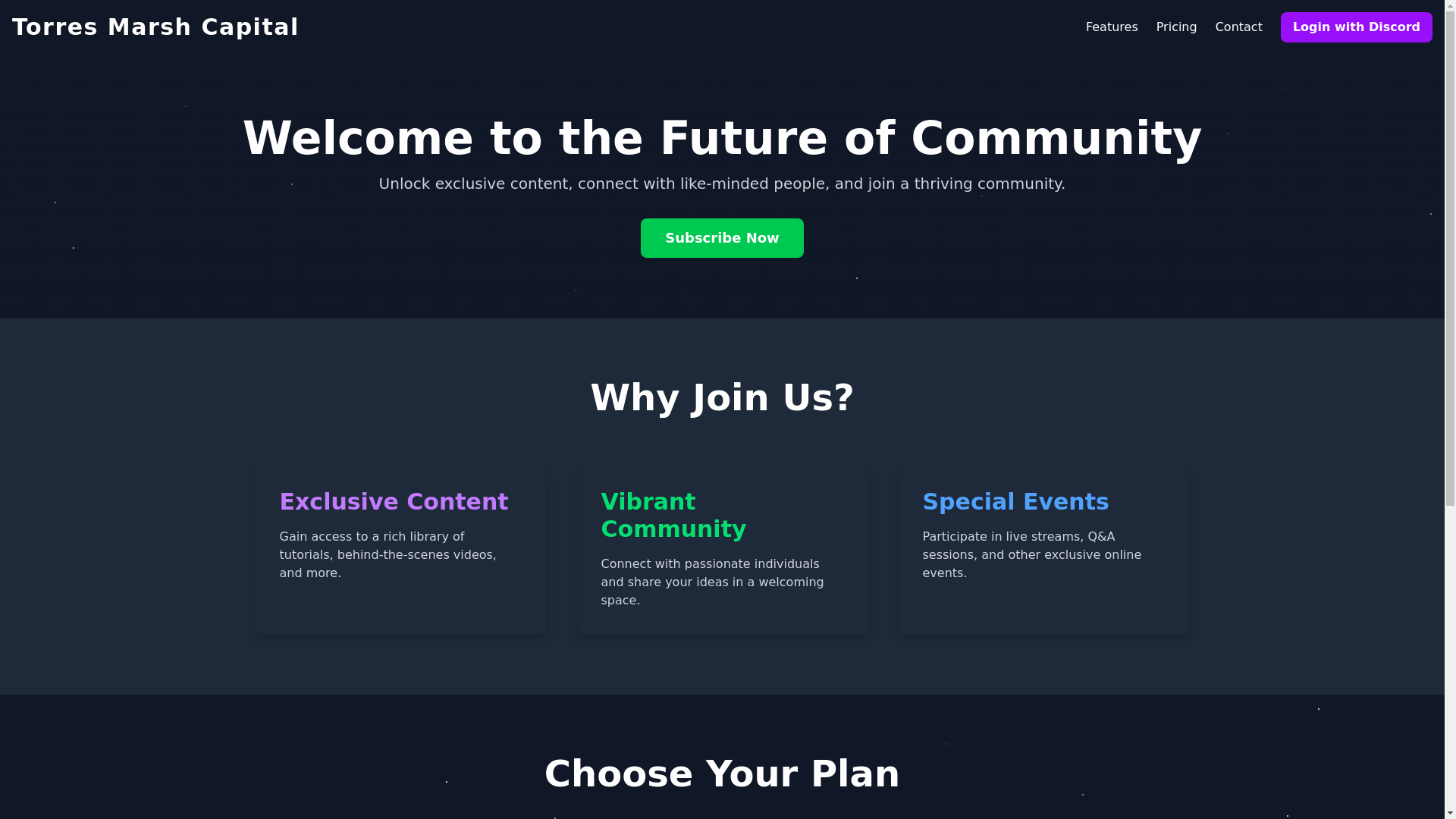 website screenshot of https://torres-marsh-capital.pages.dev/