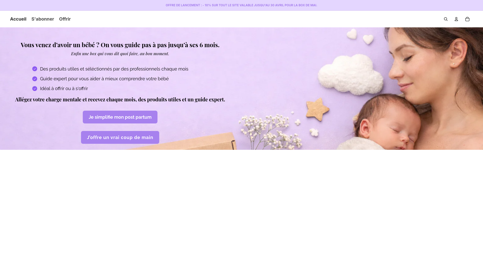 website screenshot of https://mamalandes.fr