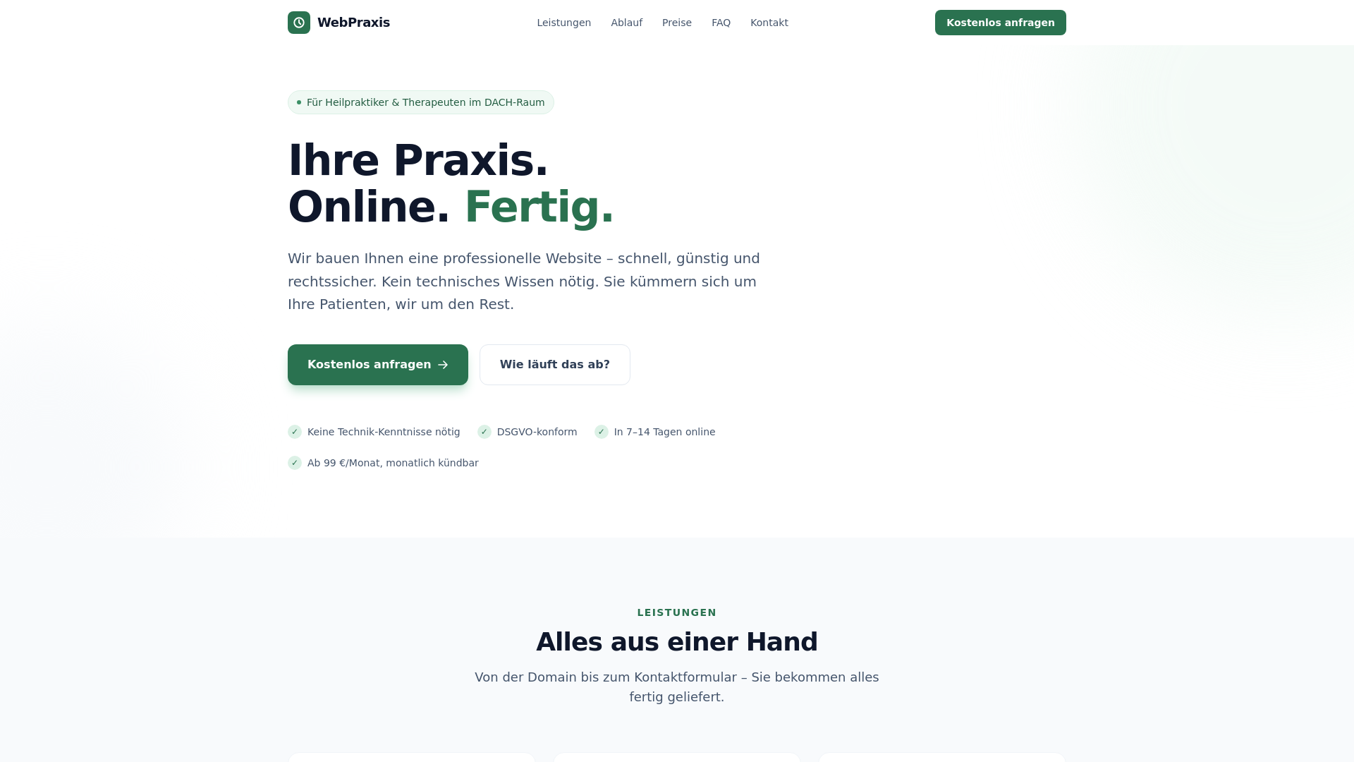 website screenshot of https://webpraxis-agency.pages.dev/